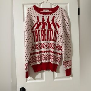 Junk Food Clothing Red and White Graphic Sweater